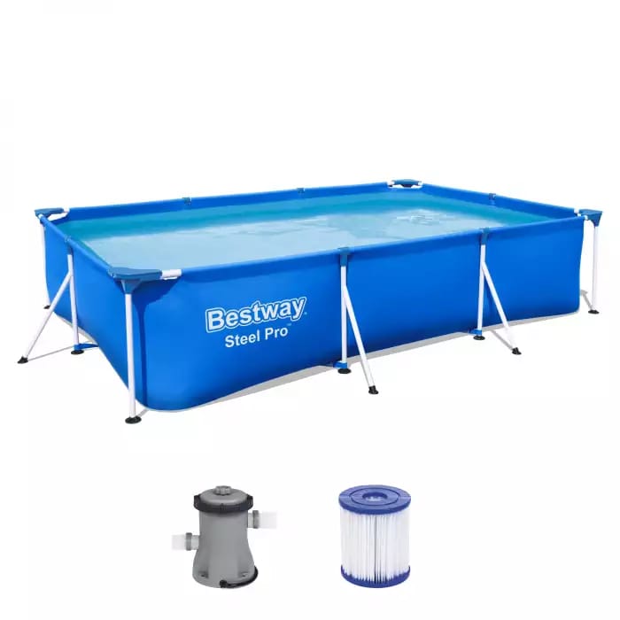 Каркасный бассейн Bestway 56411 BW, Steel Pro 300х201х66см, 3300л, фильтр-насос